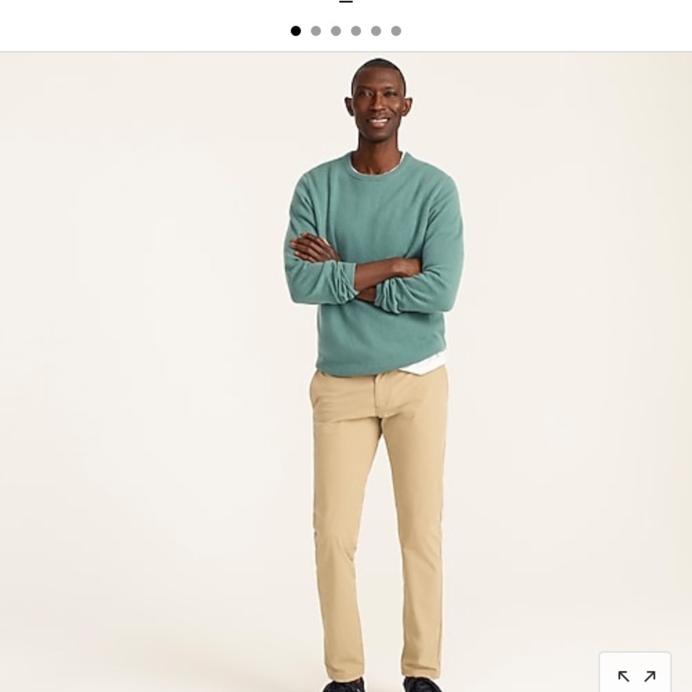 NWT J. Crew Men’s 484 Slim Tech Pants 32x32 Khaki